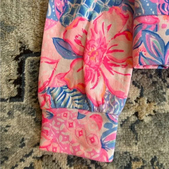 Floral Pink and Blue Long Sleeve Top - Picture 7 of 13